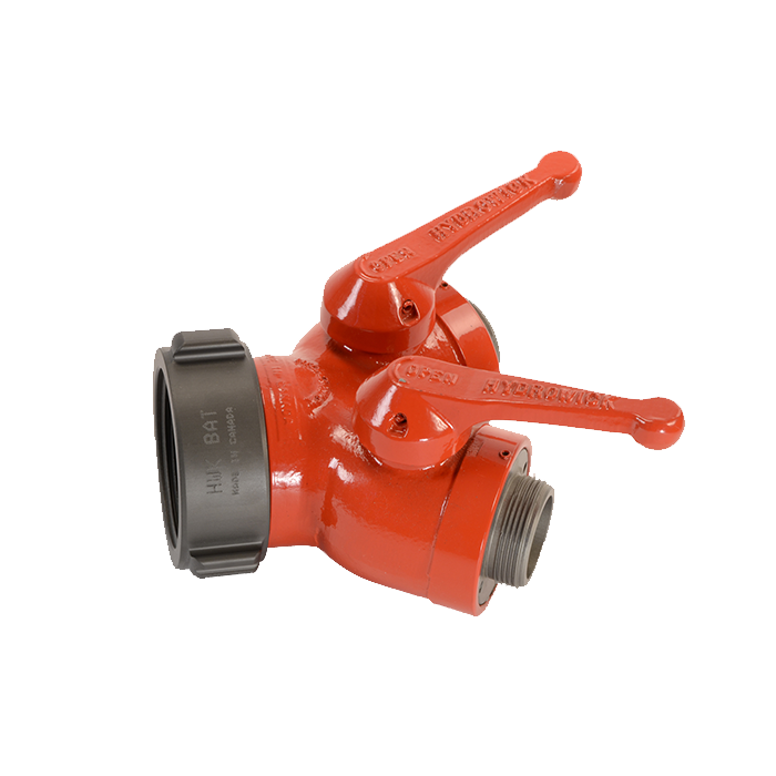 2-1/2" FM QST by two 1-1/2" M NPSH