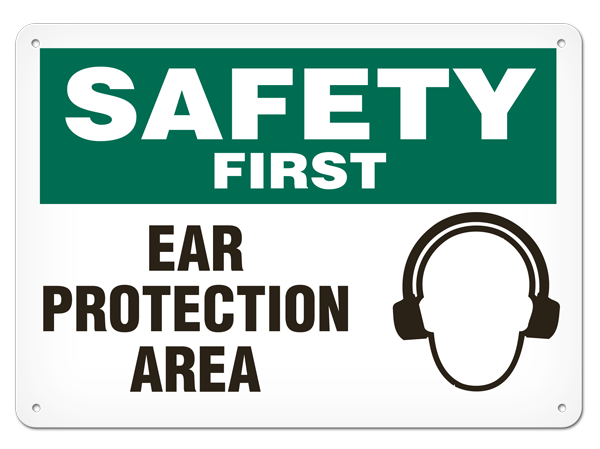 OSHA Safety Sign | Safety Ear Protect Area  | INCOM SS5008   Safety Supplies Canada