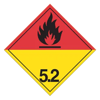Class 5.2 UN Placard - Organic Peroxides (Pack of 100 pcs)