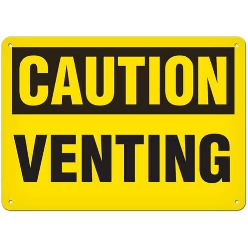 OSHA Safety Sign | Caution Venting  |INCOM SS2062   Safety Supplies Canada