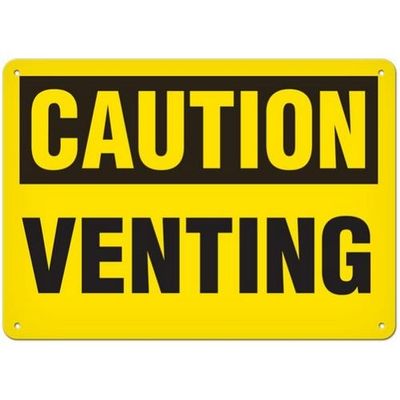 OSHA Safety Sign | Caution Venting  |INCOM SS2062   Safety Supplies Canada