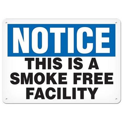 OSHA Safety Sign | Notice This is a Smoke-Free Facility | INCOM SS4054V, SS4054A, SS4054P, SC4054V,?