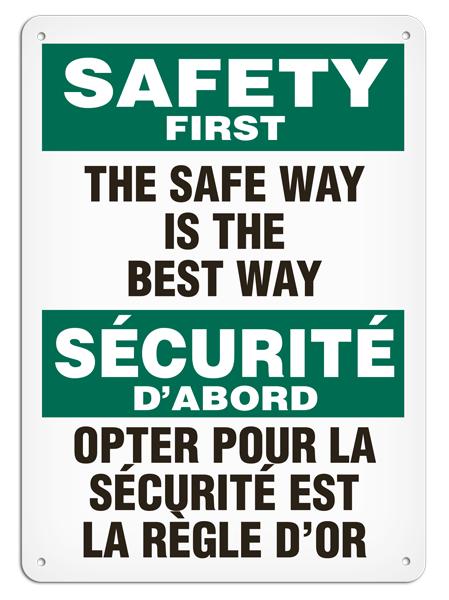 OSHA Safety Sign | Safety E/F Safe Way| | INCOM SS6034V, SS6034A, SS6034P, SC6034V, SC6034A, SC6034?