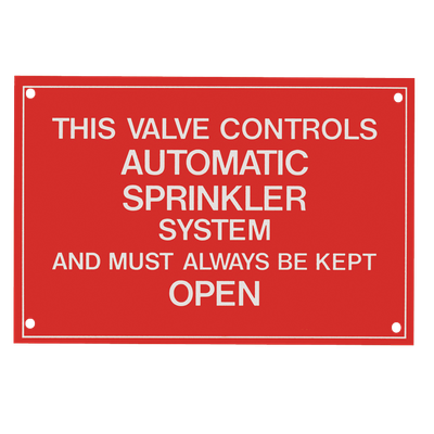 Aluminum Signs - This Valve Controls? - 6" x 4"