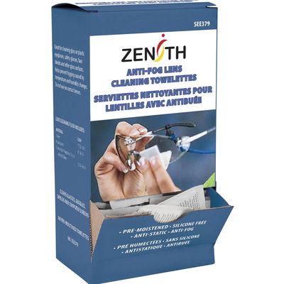 Anti Fog Glass Wipes | Box of 100 | Zenith SEE379   Safety Supplies Canada
