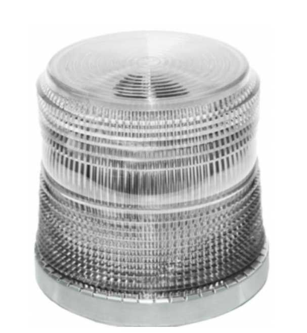 Amber Low Profile Fleet LED Beacon Permanent Mount - Lens: Clear - Z Base 20756   Safety Supplies C?