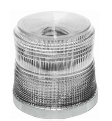 Amber Low Profile Fleet LED Beacon Permanent Mount - Lens: Clear - Z Base 20756   Safety Supplies C?