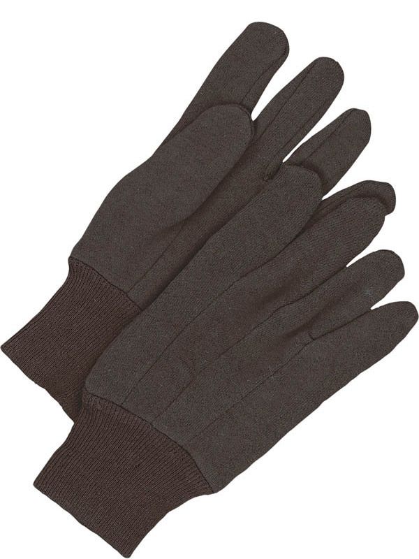 Cotton Jersey Glove Knitwrist Brown 9 oz | Pack of 12
