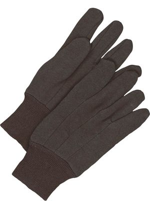 Cotton Jersey Glove Knitwrist Brown 9 oz | Pack of 12