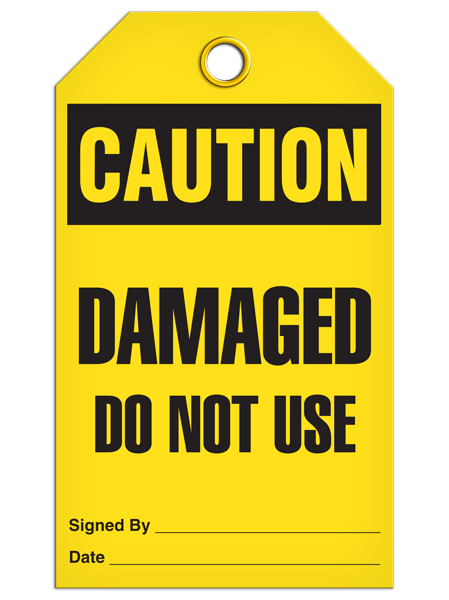 Caution - Damaged Do Not Use  | Pack of 25 | INCOM