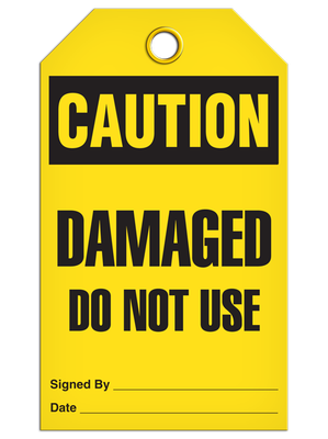 Caution - Damaged Do Not Use  | Pack of 25 | INCOM