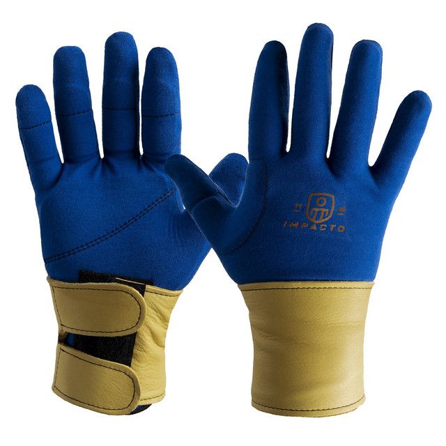 IMPACTO Anti-Impact 4-way Stretch Polycotton Glove with Grain leather Wrist Support - Full Finger S?