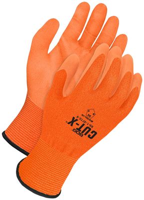 Orange 18G Seamless Knit HPPE Cut Resistant Orange NBR Foam | Cut Level A4 | Pack of 12