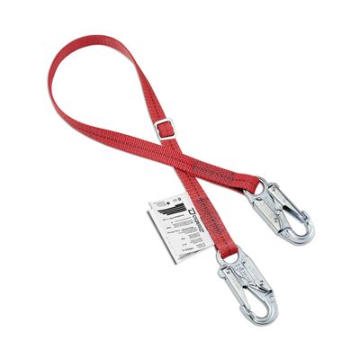 Polyester Webbing Single-Leg Adjustable Lanyard with Two Snap Hooks - 1" wide | Dynamic FP63211 Saf?