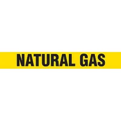 2" x 54' NAUTRAL GAS Worded Pipe Marker Tape - Yellow/Black