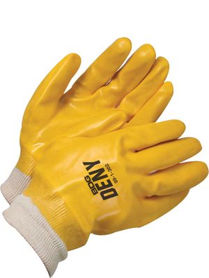 Coated PVC Single Dipped Knitwrist Yellow | Pack of 12