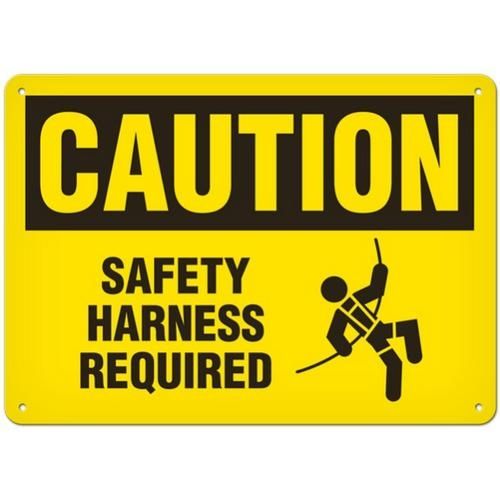 OSHA Safety Sign | Caution Safety Harn  | INCOM SS2010   Safety Supplies Canada