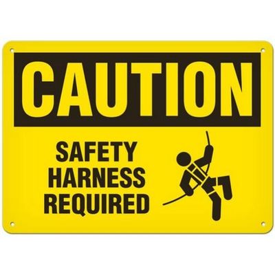 OSHA Safety Sign | Caution Safety Harn  | INCOM SS2010   Safety Supplies Canada
