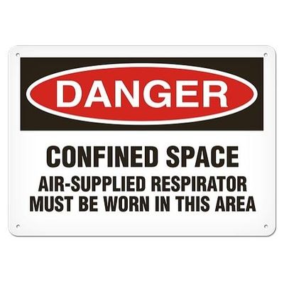 OSHA Safety Sign | Danger Confined Res  | INCOM SS1088   Safety Supplies Canada