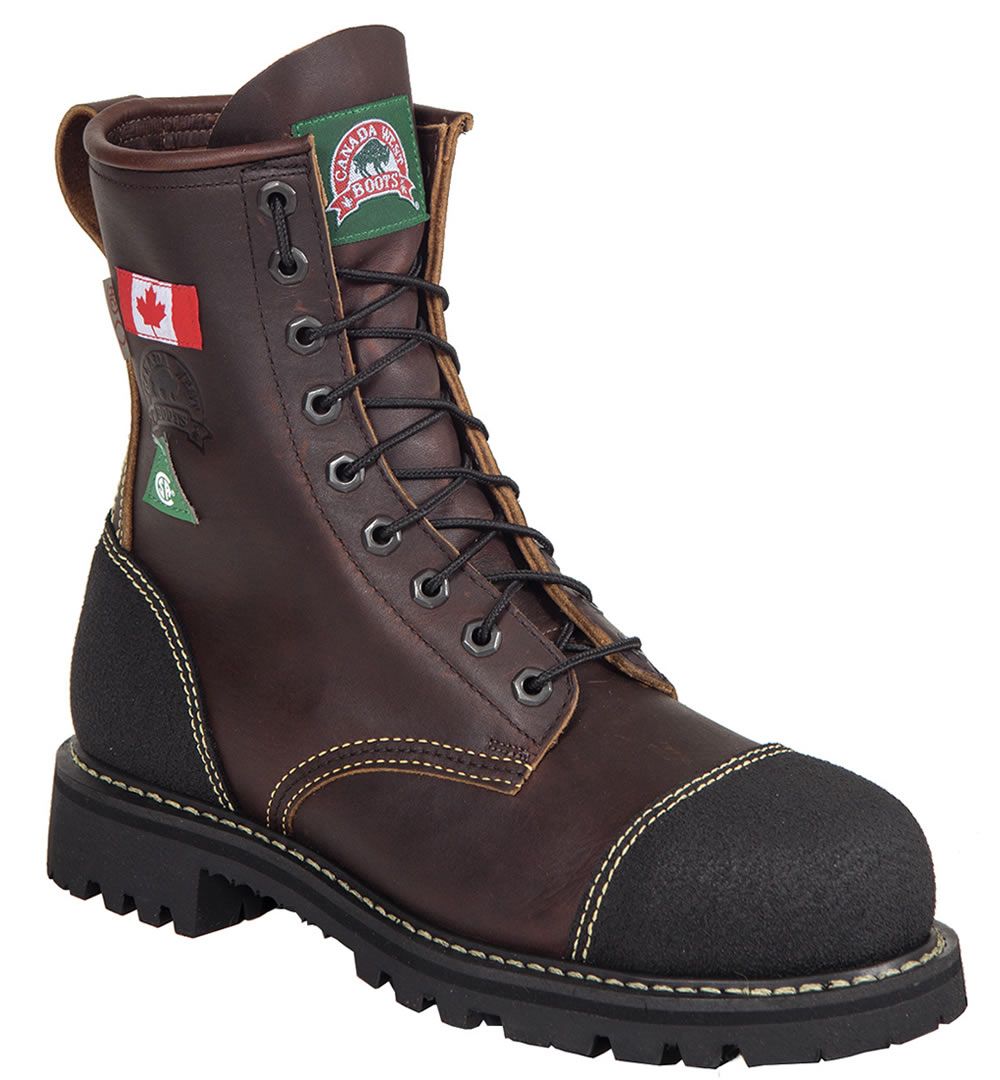 Men?s Canada West? Lace Work Boots - 8" Pecan Tumbled ST/PRI/ESR