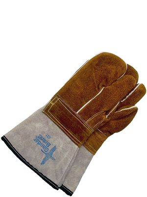 Premium Brown Split Leather 1 Finger Welders Gauntlet 63-9-321 Bob Dale Gloves