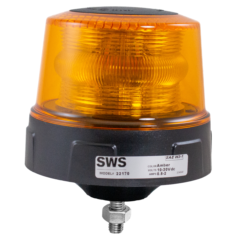 24W LED Beacon Lights - 10-30Vdc Permanent Mount - 22170/22176 22170/22176 SWS