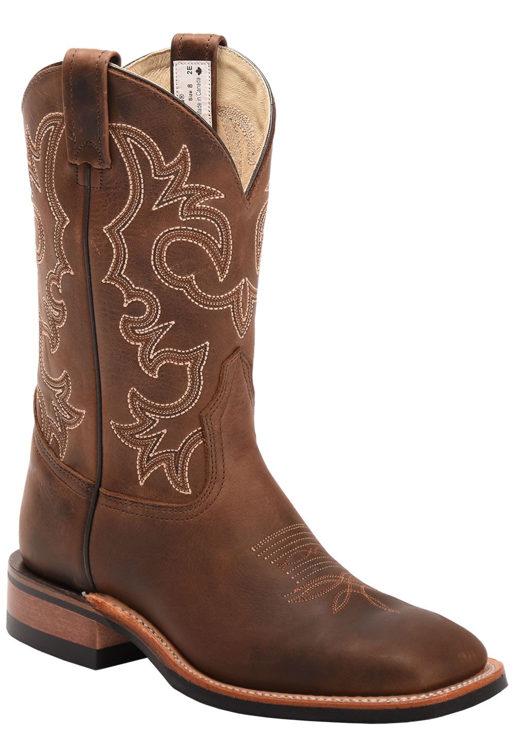 Men?s BRAHMA? Ropers with Canada West? Fine Rib soles - 11" Alamo Tan