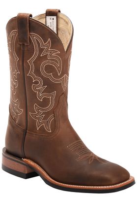 Men?s BRAHMA? Ropers with Canada West? Fine Rib soles - 11" Alamo Tan
