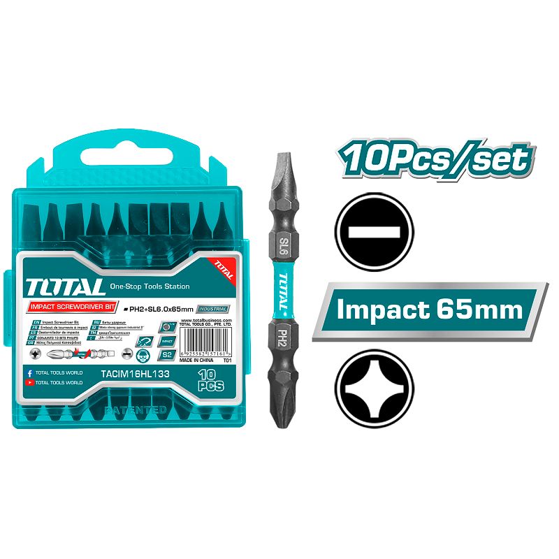 PH2+SL6X2 1/2" Impact Screwdriver Bit TACIM16HL133 Total Tools Canada