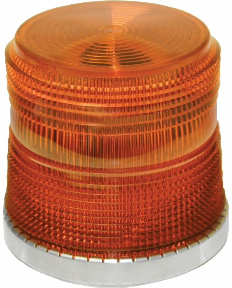 Amber Low Profile Fleet + LED Beacon Permanent Mount - Lens: Amber - Z Base 20790 SWS
