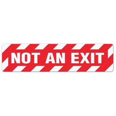 "Not An Exit" - 6"x24" Floor Sign 5/pkg FS3024V INCOM