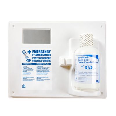 Single Eyewash Station w/ 500ml Eyewash Solution 70118E WASIP