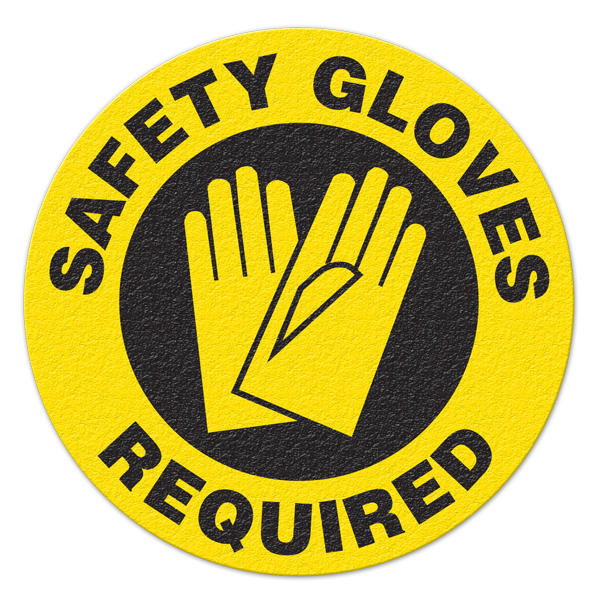 SAFETY GLOVES REQUIRED - Floor Sign FS1028V INCOM