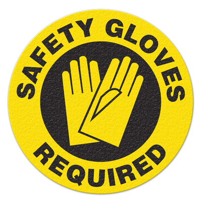 SAFETY GLOVES REQUIRED - Floor Sign FS1028V INCOM