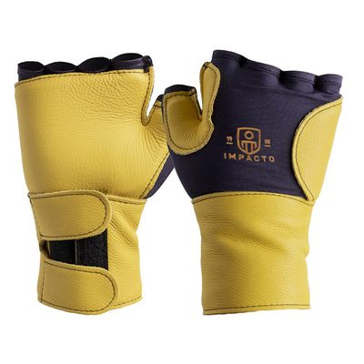 IMPACTO Anti-Impact Nylon Glove with Grain Leather Cover and Detachable Leather Wrist Support - Fin…