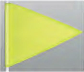 Mesh Pennant Safety Flag - Fluorescent Yellow - 12"x9"