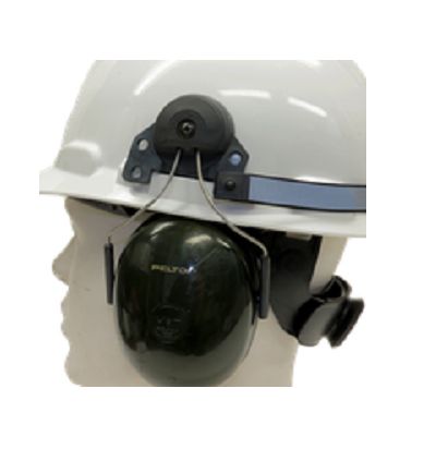16mm (0.63") Black Attaches to 3M Capmount Earmuffs ORBIS-PLT-25-B Hellberg