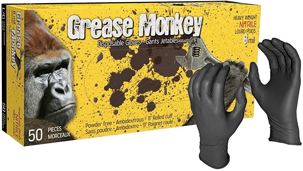 Grease Monkey Gloves Latex (Box of 50) | 15-mil Thickness | Watson 5555PF Watson
