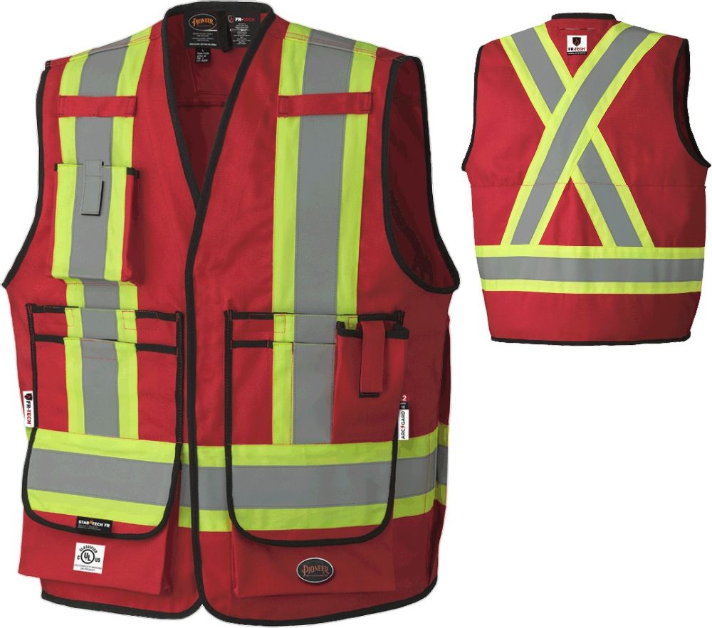 Hi-Viz FR-Tech 88/12 FR/ARC Rated Surveyor's Safety Vest | Pioneer 7731 Pioneer