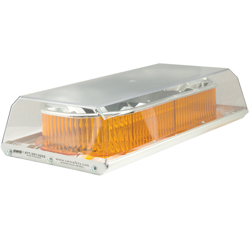 Amber 16" Low Profile Fleet Plus LED Minibar - 12-24Vdc - Vacuum Mount 16310V SWS