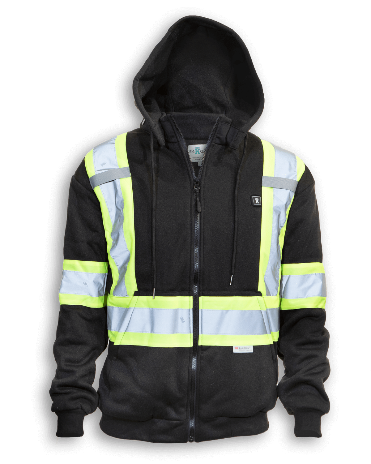 Black 100% Polyester Heated Hoodie