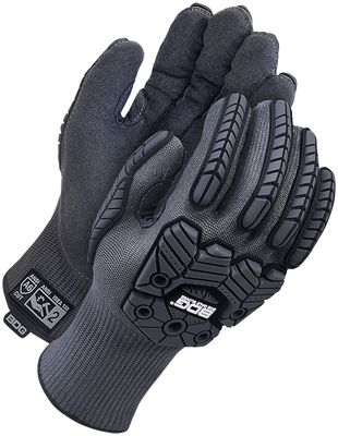 Lined Black Knit Microfiber/PU Palm w/ Backhand Protection | Cut Level A6