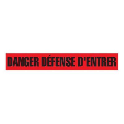 DANGER DEFENSE D ENTRER Dispenser Boxed Barricade Tape BT1012DB INCOM