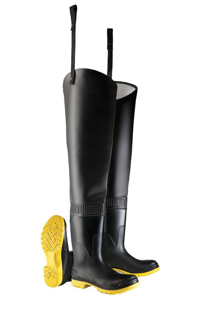 Thigh Wader Steel Toe &amp; Midsole Black 29" Waders Work Boots D86856 -11 Dunlop