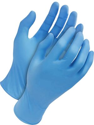 Blue Nitrile Powder Free Fully Textured Disposable | 4 mil Thickness 99-1-6500 Bob Dale Gloves