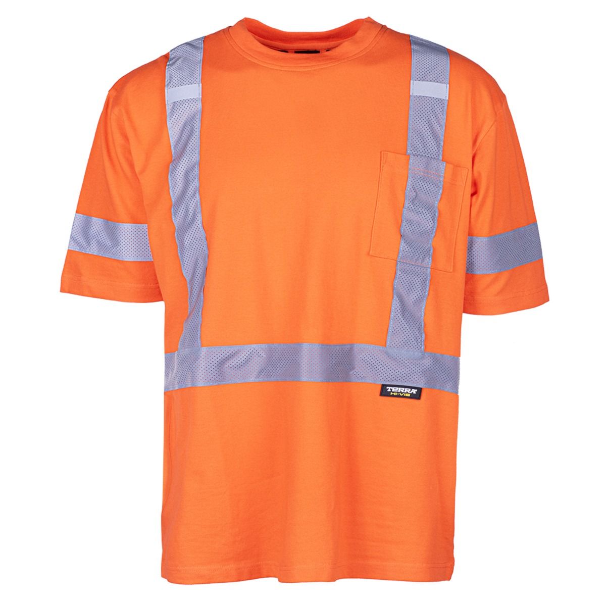 Terra 100% Cotton Hi-Vis Short Sleeve T-Shirt 116635OR Groupe BBH