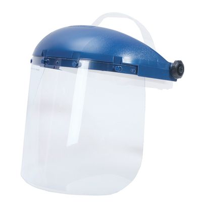 Sellstrom Single Crown Face Shield with Window and Ratcheting Headgear -Anti-Fog S39140   Safety Su?