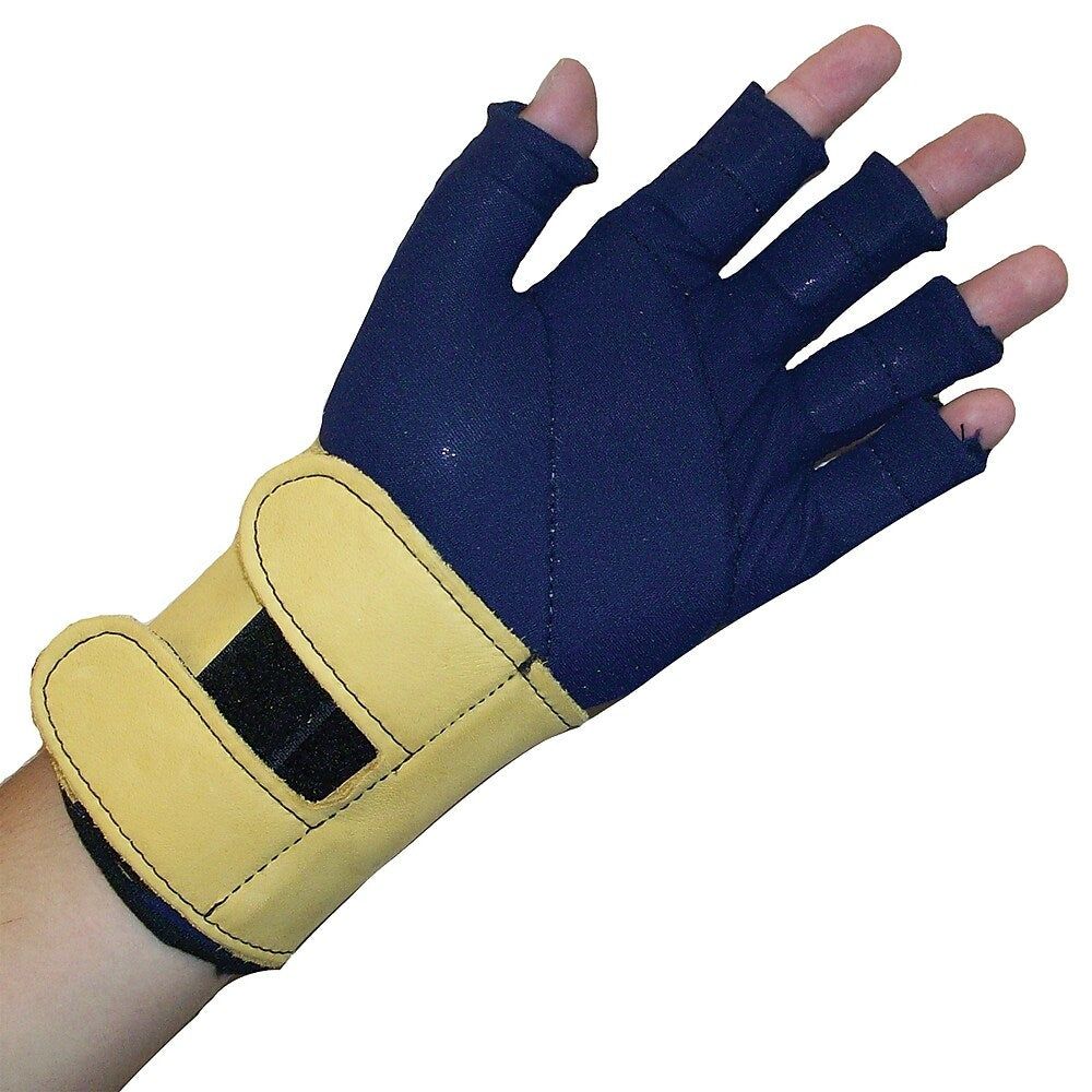 IMPACTO Anti-Impact Nylon Glove Liner with Wrist Support - 3/4 Finger Style | Sold by Each 725-02-P…