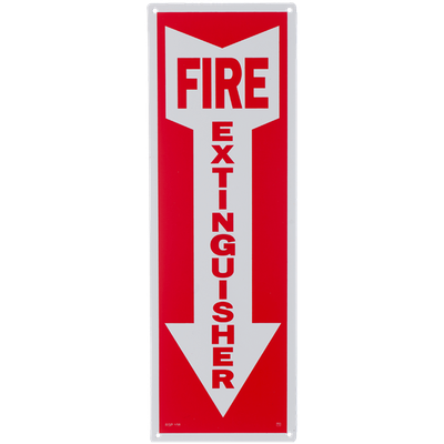 Rigid Platic Signs  - "Fire Extinguisher" Arrow
