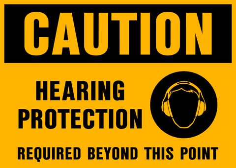 OSHA Safety Sign | Caution Hearing Point | INCOM SS2080 INCOM